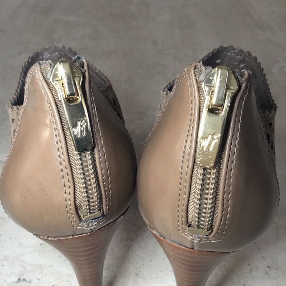 Marc Fisher Peddle Perforated Peep Toe Bootie Heel - Picture 9 of 11